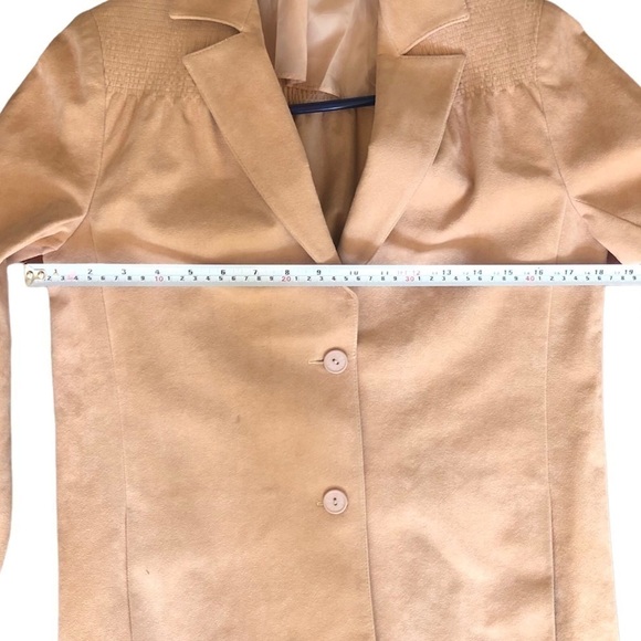 VINTAGE Brodkin Ultrasuede beige jacket camel size medium lightweight - Picture 5 of 7